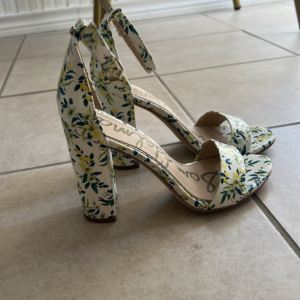 Sam Edelman floral block heel